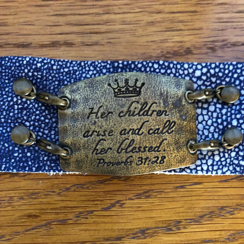 NWT! Lenny & Eva Lg. Sentiments, Lg Leather Cuff - Picture 3 of 6